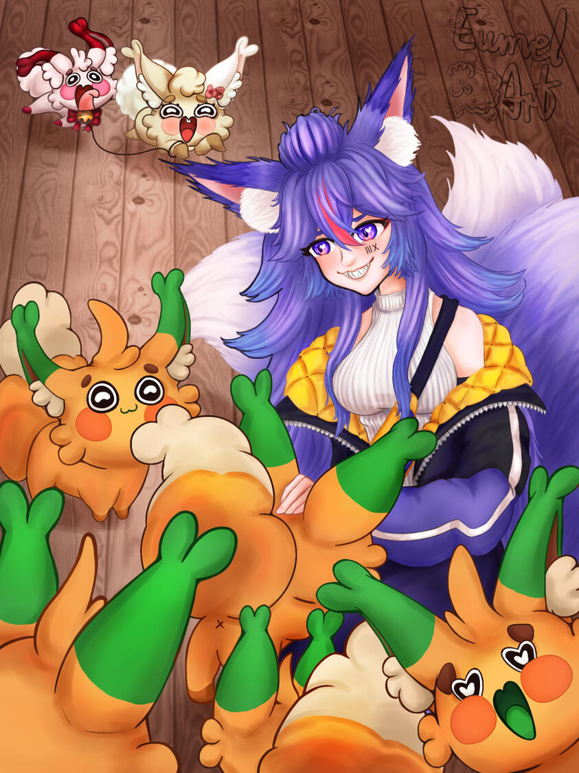 Fanart LittleMissTina with Jabby and Eumel